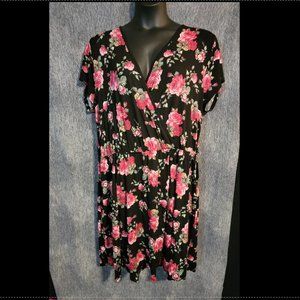 2XL Rue 21 Floral Faux Wrap Dress